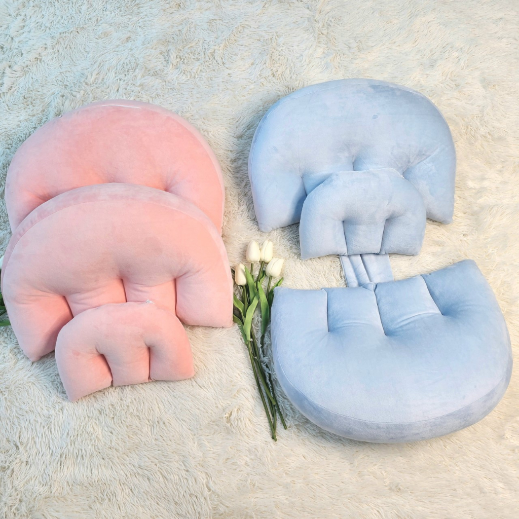 Gối bầu cánh tiên , gối cánh tiên kê bụng bầu 3 cánh vải nhung Baby and me