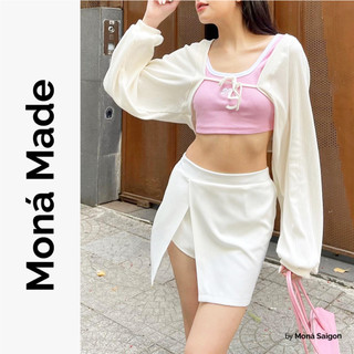 Chân váy ngắn xẻ tà moná - manda