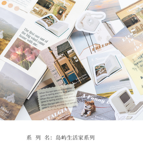 Zanmo túi  hình dán sticker động vật phong cảnh dễ thương