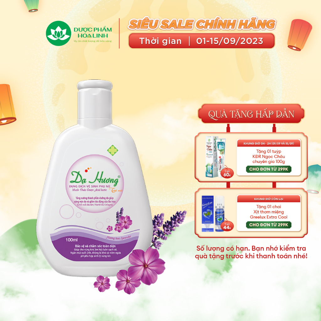 Dung dịch vệ sinh phụ nữ Dạ Hương Lavender 100ml