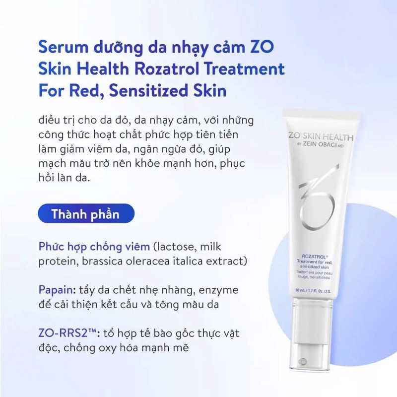 ⭐️ Serum dưỡng da nhạy cảm Zo Skin Rozatrol 50ml
