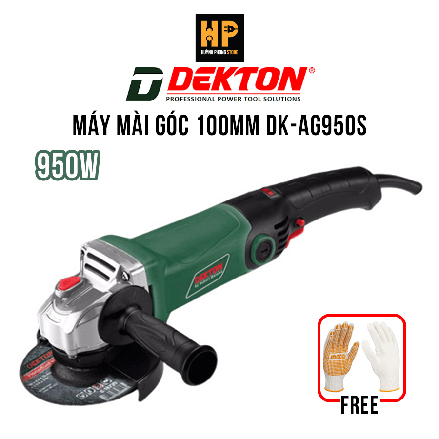 Máy mài góc Dekton DK-AG950S 100mm Công tắc bóp có chỉnh tốc 950W
