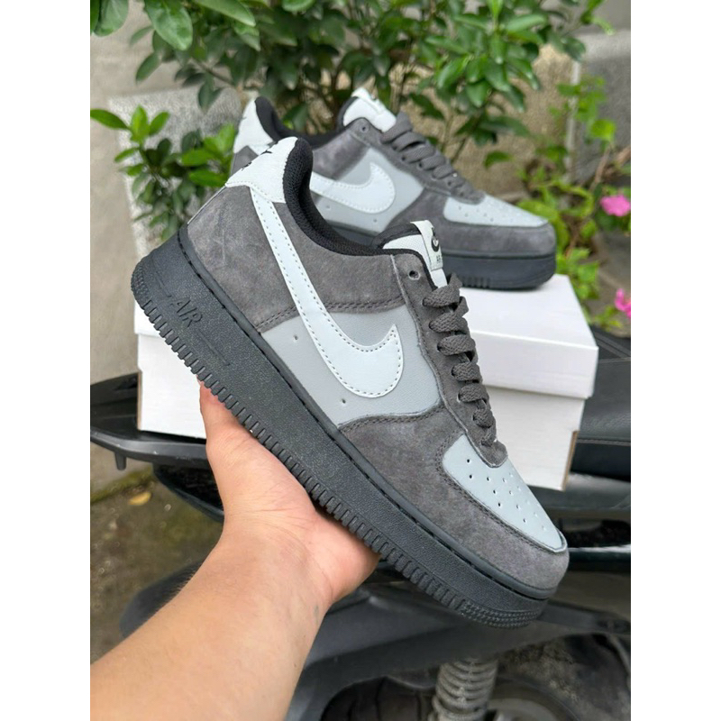 Giày Sneaker AF1 Xám Đen Siêu Đỉnh GIÀY AF1 XÁM ĐEN NAM CAO CẤP AF1 XÁM CHUỘT MẪU MỚI