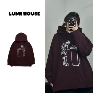 Áo hoodie đỏ đô người thỏ h11 lumihouse