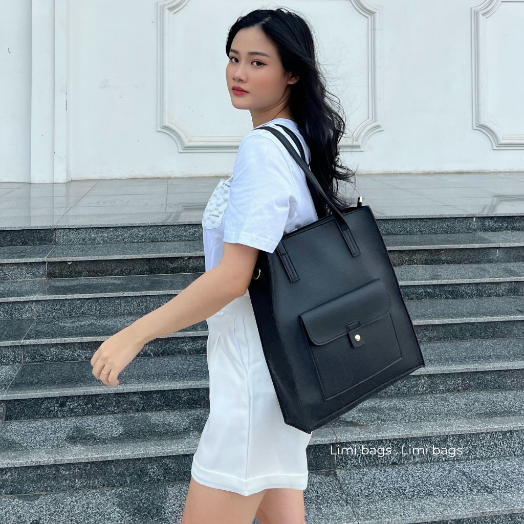 Túi xách công sở nữ da tote xách tay bản to đi làm đi học đi dạy A4 laptop đẹp thời trang DONNA Limi bags