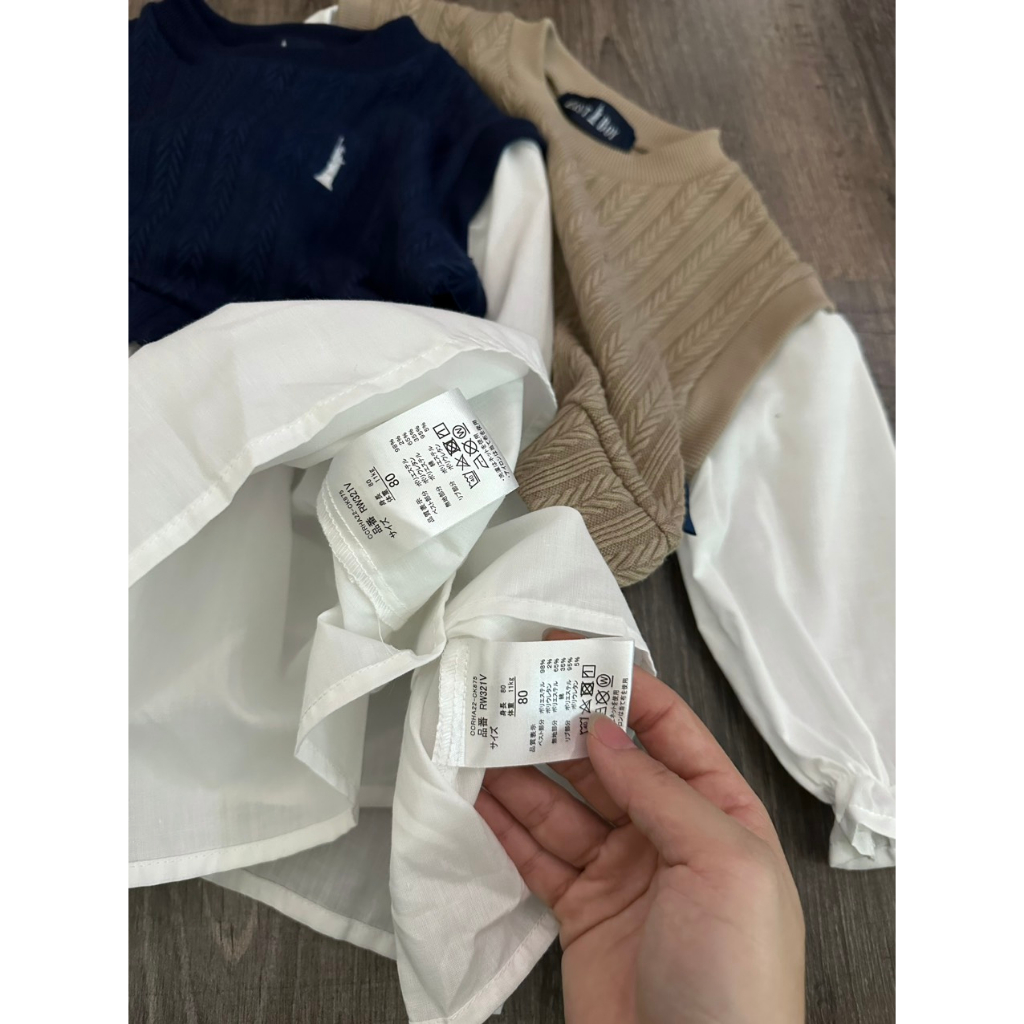 Áo phối sơmi điệu xuất nhật bé gái