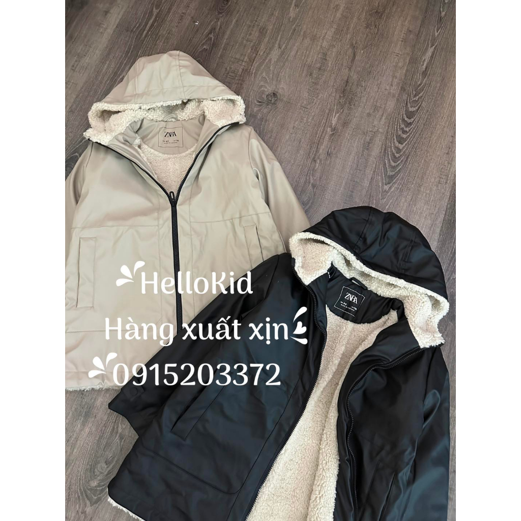 A701- Áo khoác raincoat mẫu new lót lông cừu bé trai & bé gái