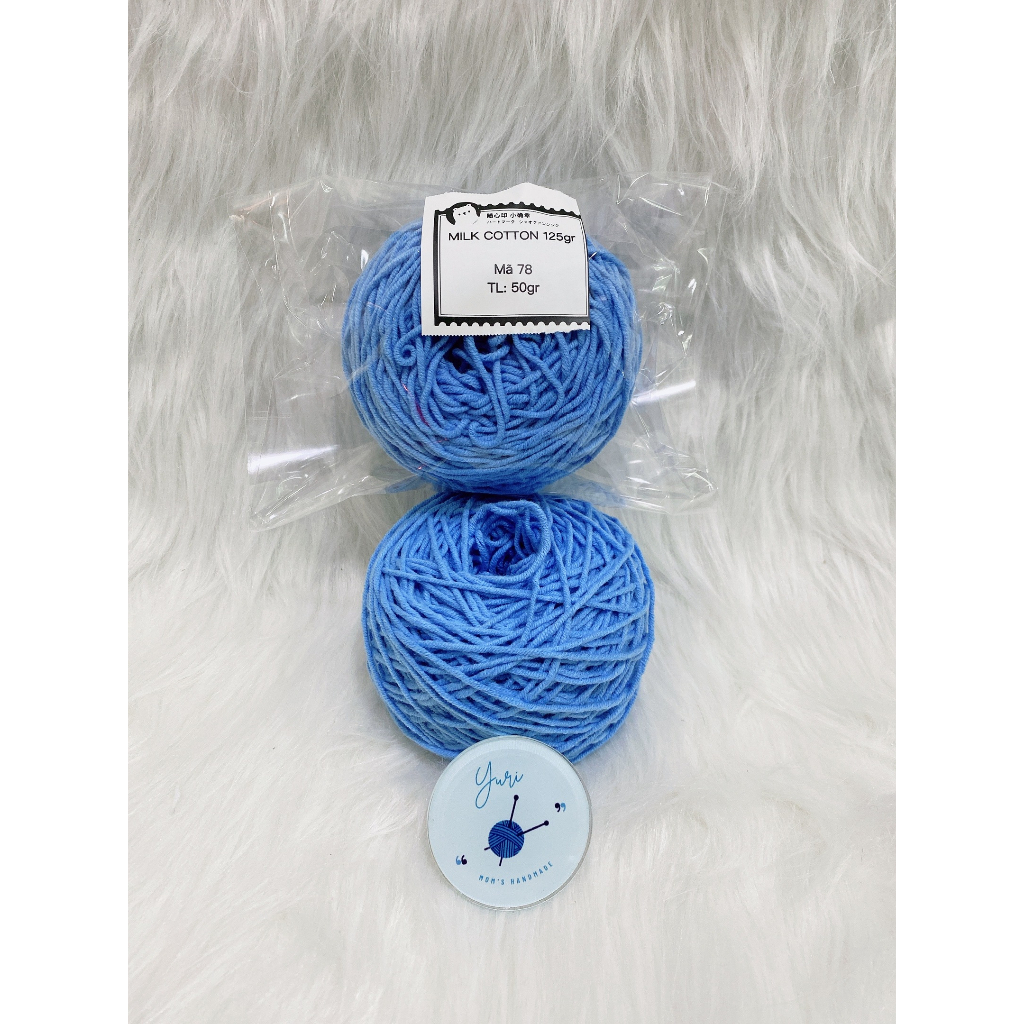 Len chiết 50gr từ len milk cotton 125g loại 1  - - Len sợi cotton