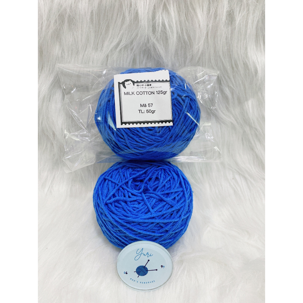 Len chiết 50gr từ len milk cotton 125g loại 1  - - Len sợi cotton