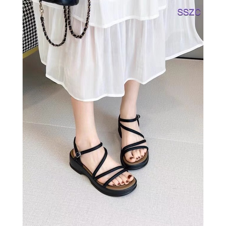 Sandal Nữ - Sandal Quai Chéo Dây Mảnh Đế 4cm SDW Z-88