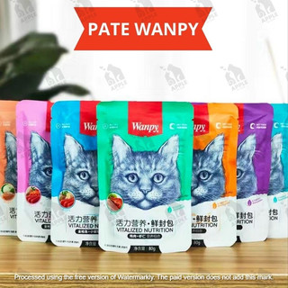Pate cho mèo mọi lứa tuổi Wanpy gói 80gram