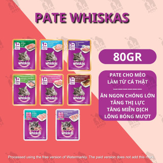 Pate cho mèo Whiskas gói 80gram