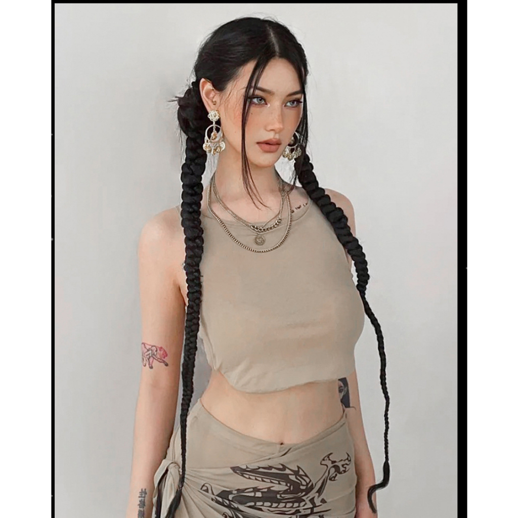 Giá 2 Bên, Tóc Giả Tết Đuôi Ngựa, Buộc Tóc Giả Thắt Bím Cá Tính Dài 70cm