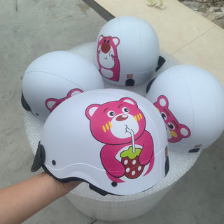 Mũ Bảo Hểm, Nón bảo hiểm gấu dâu, gấu nâu , mũ bảo hiểm gấu dâu lotso gấu nâu xinh xắn hotrend bền rẻ đẹp