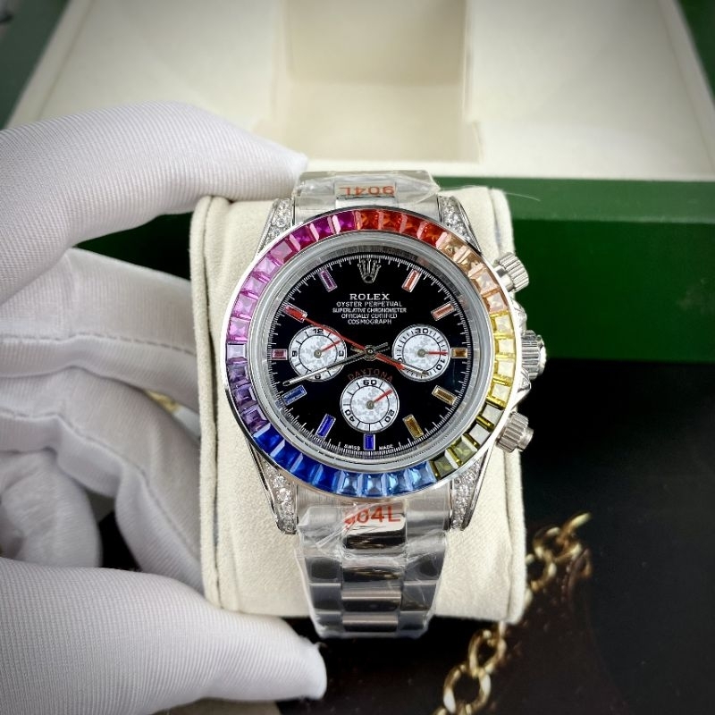 Đồng hồ nam Rolex Day tona rainbow cơ Automatic máy nhật sang trọng đẳng cấp doanh nhân BH 24 Tháng