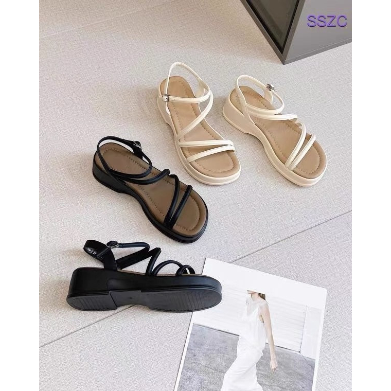 Sandal Nữ - Sandal Quai Chéo Dây Mảnh Đế 4cm SDW Z-88