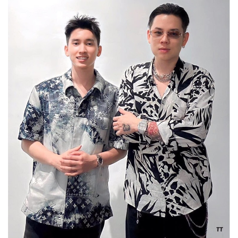 ⚡️ - Sơ Mi SLP - Andree Right Hand Chất Lụa Hoạ Tiết Đen Trắng - Bản Cao Cấp Chuẩn Hàng Loại 1 Qc