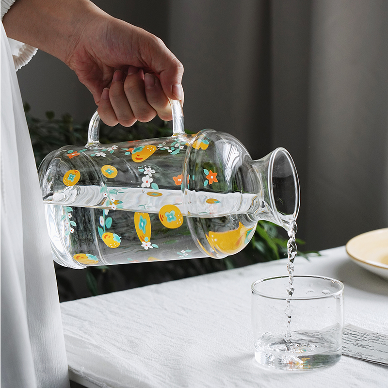 Bình nước thủy tinh giữ nhiệt cao cấp in hình trang trí