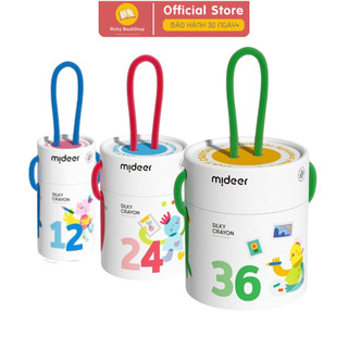 Bút màu sáp hữu cơ kèm quai xách cho bé - Mideer Silky Crayon