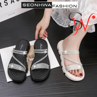 Dép sandal đế bệt dày SEONHWA cao 3.5cm thời trang mùa hè sang chảnh cá tính dành cho nữ G8899