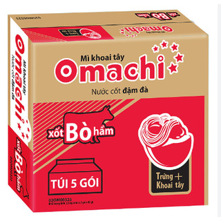 Thùng mì Omachi 30 Gói xốt bò hầm/sườn hầm ngũ quả 30 gói