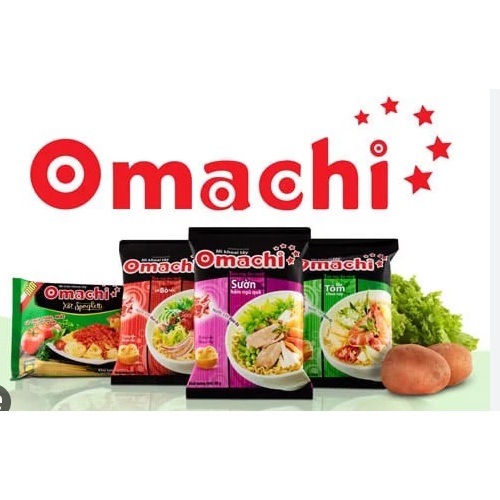 [CHÍNH HÃNG] Combo 5 gói mì khoai tây Omachi xốt bò hầm/sườn hầm ngũ quả 80g/xốt Spaghetti 90g/ lẩu bắp bò riêu cua 80G