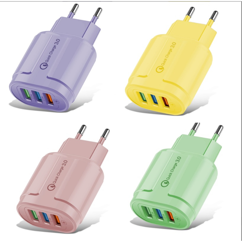 Cóc Sạc Điện Thoại Nhanh 3 Cổng 3A Siêu Rẻ  – Củ Sạc Điện Thoại Thông Minh Nhỏ Gọn Tiện Lợi Mang Theo Đi Du Lịch