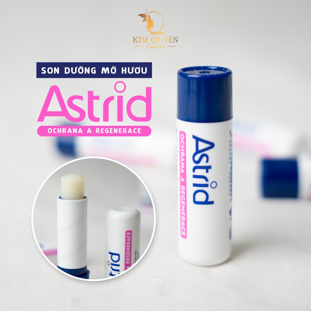 Son Dưỡng Môi Astrid Son Bóng Mỡ Hươu Tẩy Tế Bào Da Chết Môi Không Màu Cấp Ẩm
