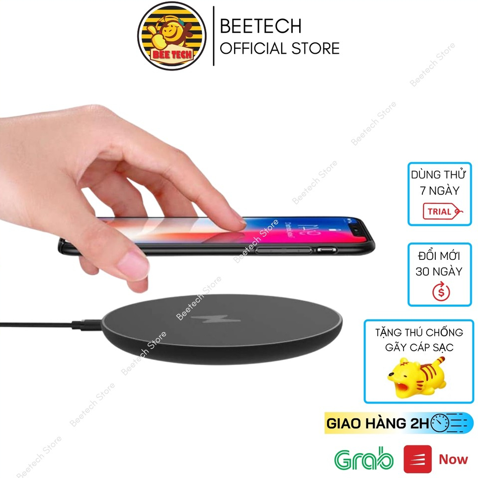 Sạc không dây 15w Pingao, đế sạc nhanh chính hãng cho iP - Beetech