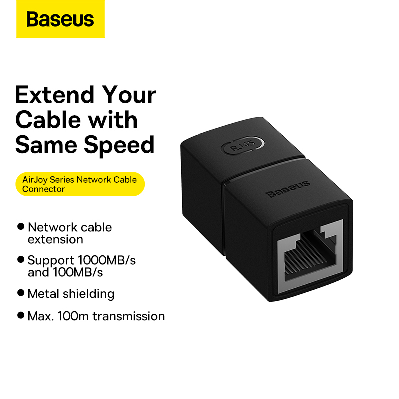 Đầu nối dây mạng Lan RJ45 Cat6 Baseus AirJoy Series Network Cable Connector đường truyền 1000Mbps