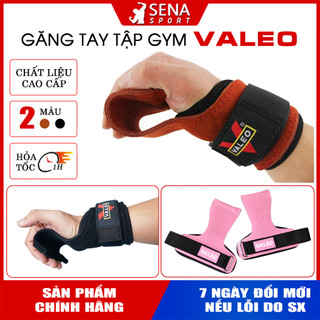 GĂNG TAY TẬP GYM - DÂY KÉO LƯNG - Lifting Grips Chính hãng VALEO (1 Đôi)