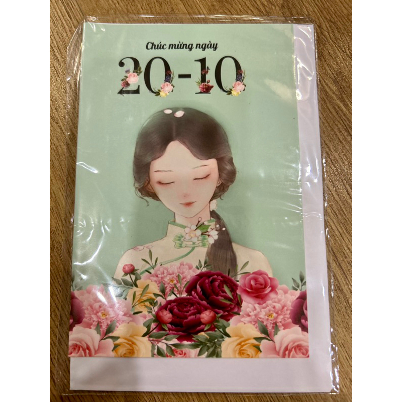 Thiệp Chúc Mừng Kèm Phong Bì Kèm Hoa Quà 8/3-20/10-20/11