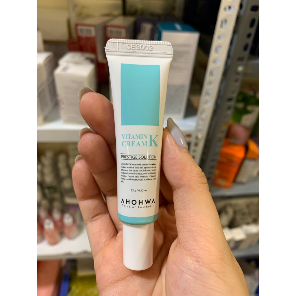 Kem giảm mỏng đỏ, giãn mao mạch & phục hồi da AHOHAW Vitamin K Cream 12g