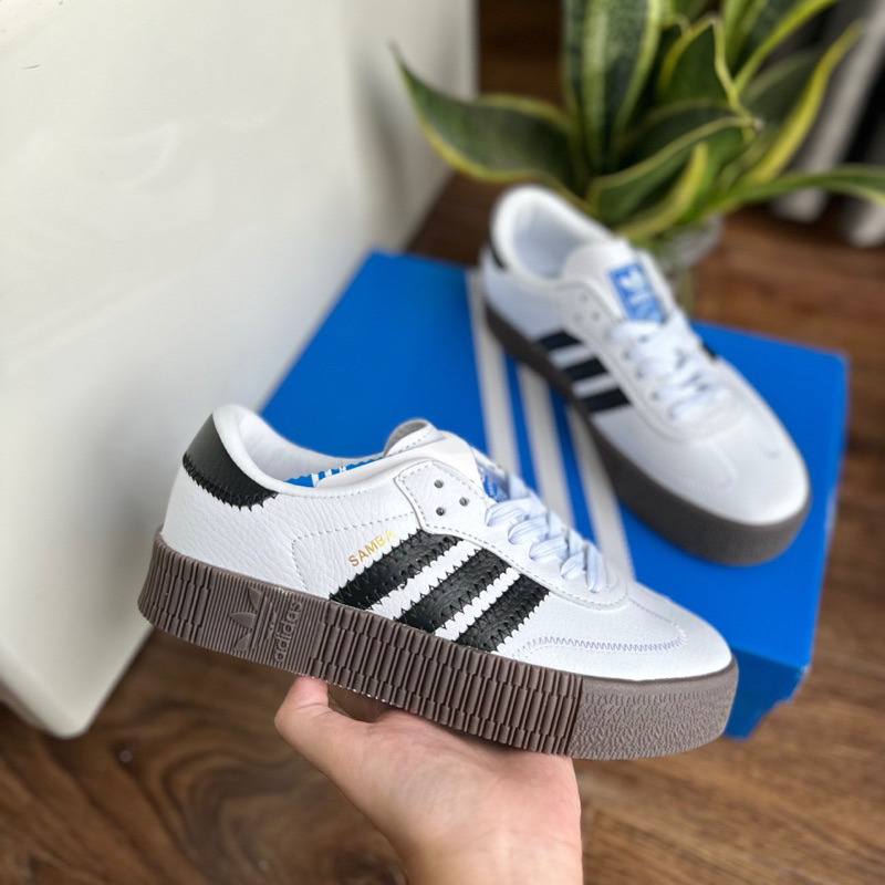 GIÀY THỂ THAO SAMBA PLATFORM/ĐẾ CAO GIÀY ADIDASSSS SAMBA TRẮNG NÂU ĐẾ CAO BẢN CAO CẤP