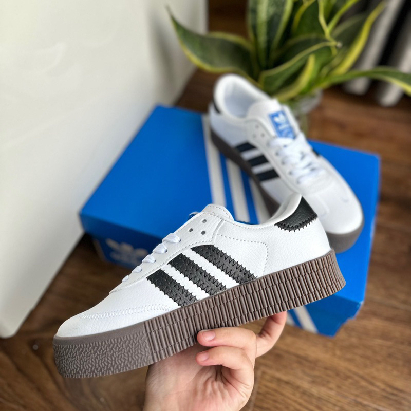 GIÀY THỂ THAO SAMBA PLATFORM/ĐẾ CAO GIÀY ADIDASSSS SAMBA TRẮNG NÂU ĐẾ CAO BẢN CAO CẤP