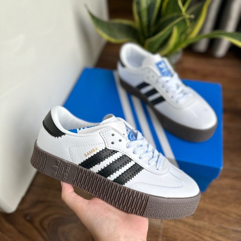 GIÀY THỂ THAO SAMBA PLATFORM/ĐẾ CAO GIÀY ADIDASSSS SAMBA TRẮNG NÂU ĐẾ CAO BẢN CAO CẤP
