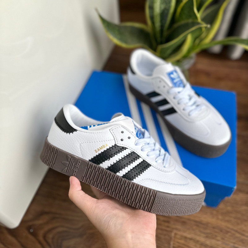 GIÀY THỂ THAO SAMBA PLATFORM/ĐẾ CAO GIÀY ADIDASSSS SAMBA TRẮNG NÂU ĐẾ CAO BẢN CAO CẤP