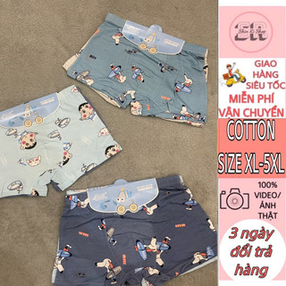 Set 2 quần lót bé trai thun cotton lạnh co giãn mềm mát hoạ tiết đáng yêu