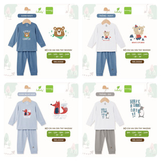 Lullaby - Bộ cài vai dài tay Bé trai NH234V (3y,4y k co cúc vai)
