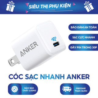 Củ sạc nhanh 20w anker pp iii nano 20w cube cổng type-c