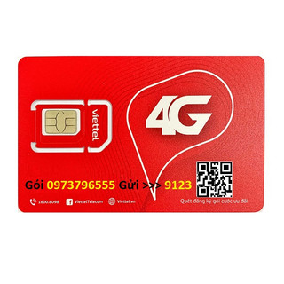 Sim 4G Viettel gói V90B/ V120B/ V150B/ V200B Có 30Gb/ 45Gb/ 60Gb/ 90Gb/Tháng, Gọi Viettel free cuộc 10 phút và Gọi ngoài