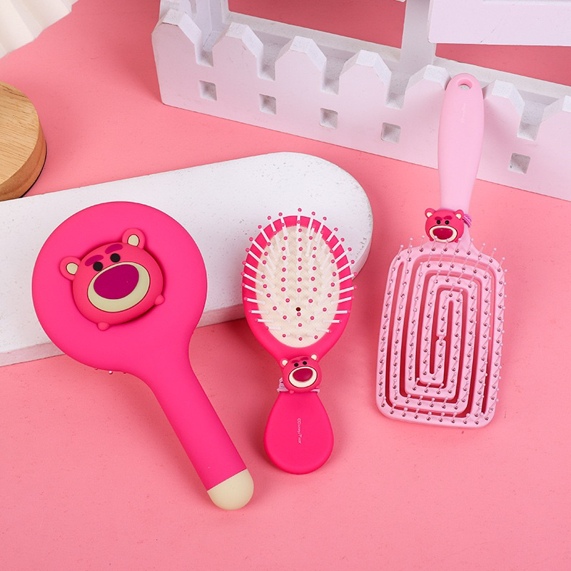 Lược Chải Tóc Gấu Dâu Dễ Thương Màu hồng