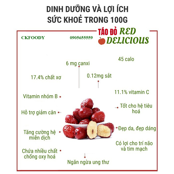 🍎🍎🍎TÁO ĐỎ HỮU CƠ HÒA ĐIỀN - TÂN CƯƠNG loại 1 túi 500g