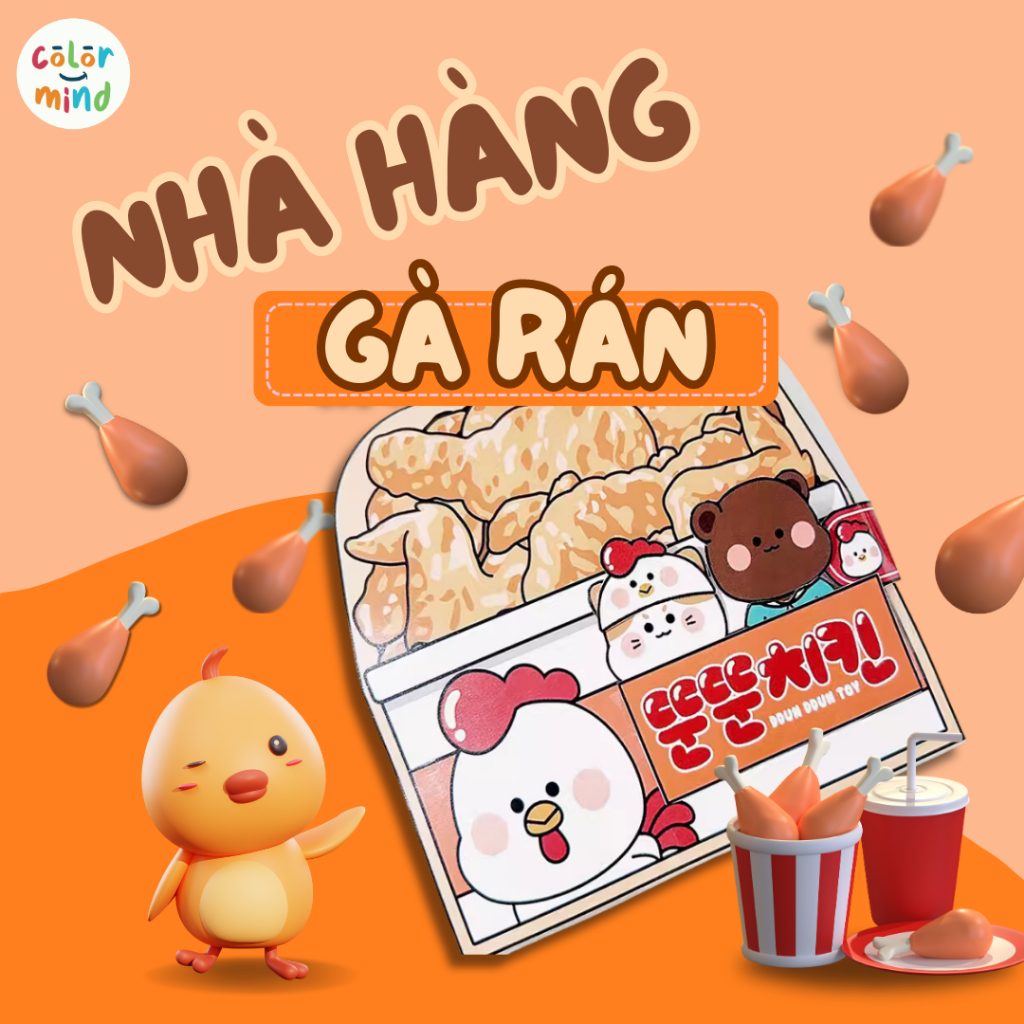 Đồ Chơi Sticker - Hình Dán Sticker - Cửa hàng bánh quế - Cửa hàng Gà Rán - Nhà hàng Hàn Quốc - Ngôi nhà của Kuromi