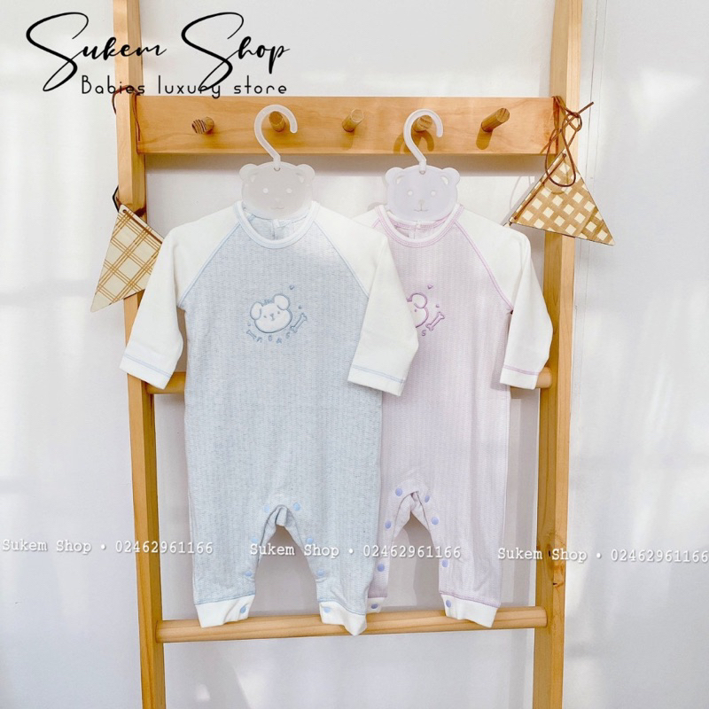 NỈ NOUS Body dài tay không tất Nous cho bé 0-12m