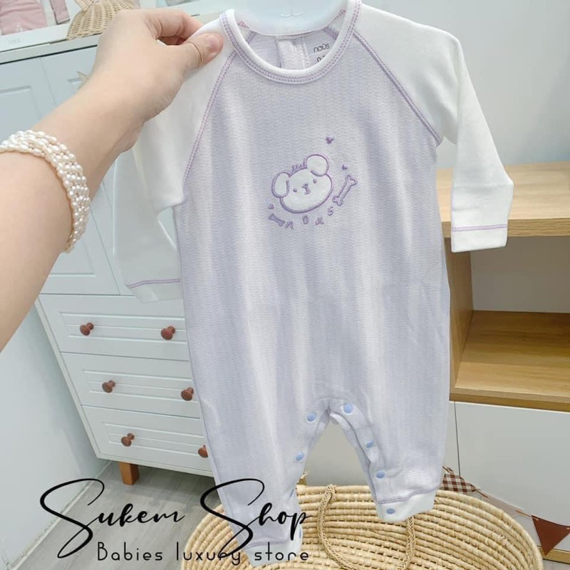 NỈ NOUS Body dài tay không tất Nous cho bé 0-12m
