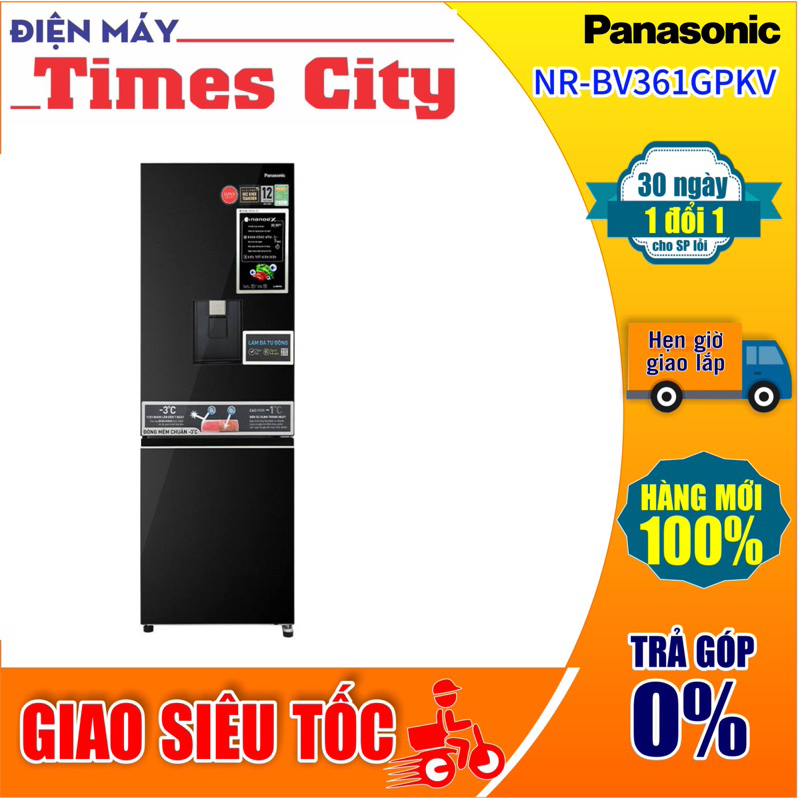 Tủ lạnh Panasonic 325 lít NR-BV361GPKV mới 2022 có làm đá tự động,đông mềm, lấy nước ngoài