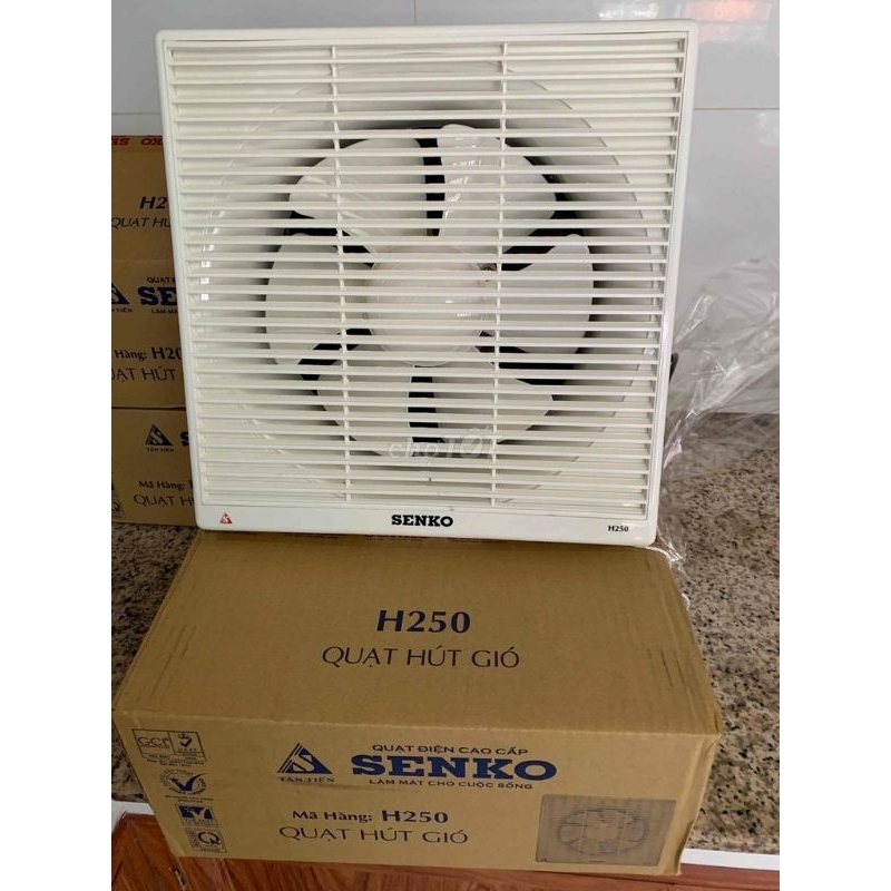 Quạt Hút Tường Senko H100, H150, H200, H250 BH 12T khoét lổ 15CM 20CM 25CM 30CM