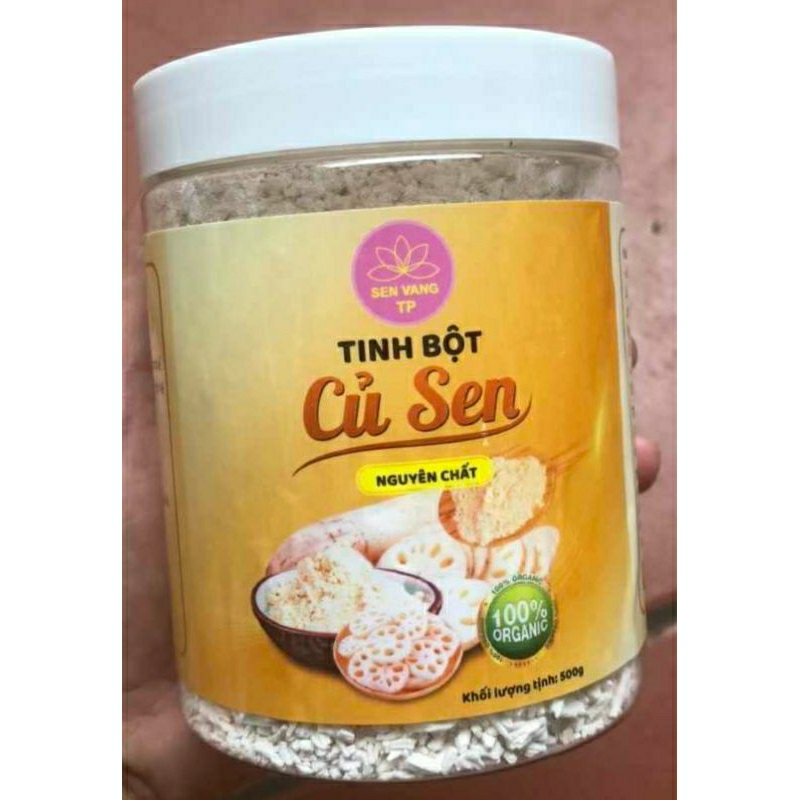 Tinh bột củ sen nguyên chất 500gr- HTX Sen Vàng TP