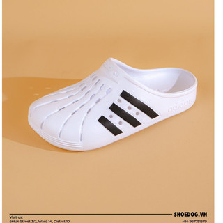 Dép adidas Adilette Clogs Màu Trắng Sọc Đen